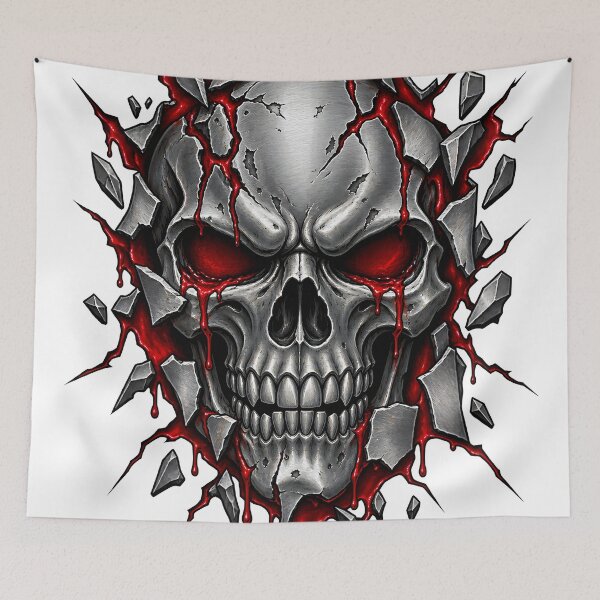 Item preview, Cracked Silver Skull designed and sold by DrawingAndText.