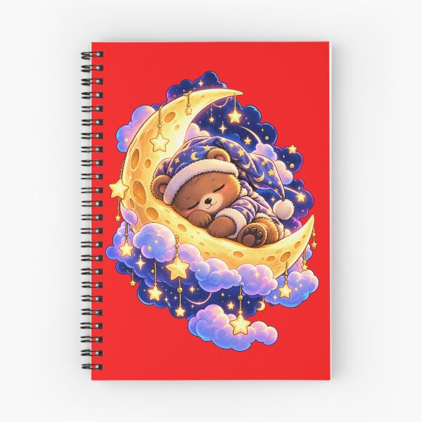 Item preview, Sleepy Bear Moon Cute Kawaii Night Sky Art designed and sold by SHRETAM CO..