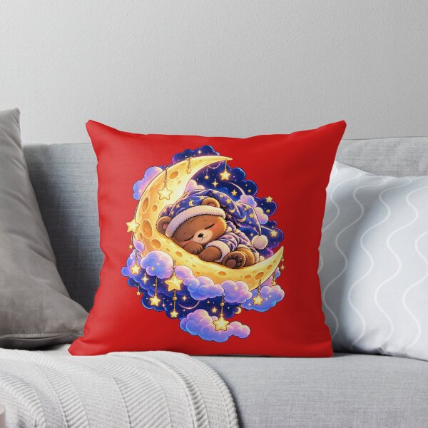 Item preview, Sleepy Bear Moon Cute Kawaii Night Sky Art designed and sold by SHRETAM CO..