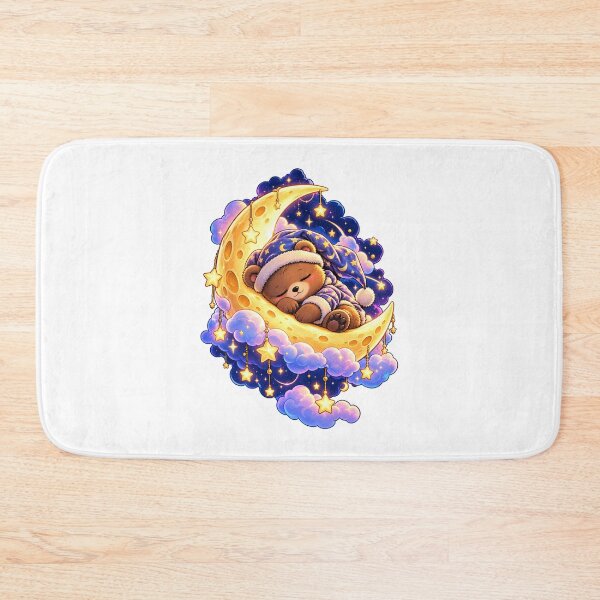 Item preview, Sleepy Bear Moon Cute Kawaii Night Sky Art designed and sold by SHRETAM CO..