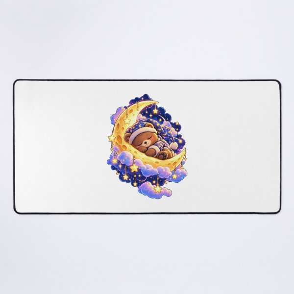 Item preview, Sleepy Bear Moon Cute Kawaii Night Sky Art designed and sold by SHRETAM CO..