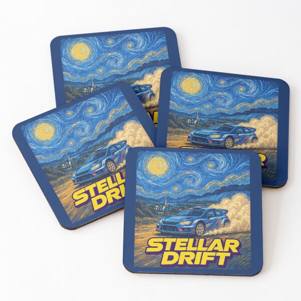 Item preview, Stellar Drift Starry Night Japanese Sports Car Art Parody designed and sold by godfreywagner.