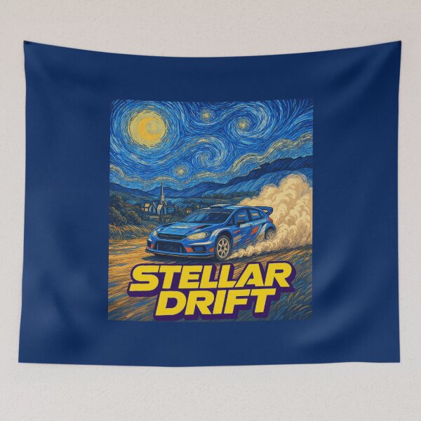 Item preview, Stellar Drift Starry Night Japanese Sports Car Art Parody designed and sold by godfreywagner.