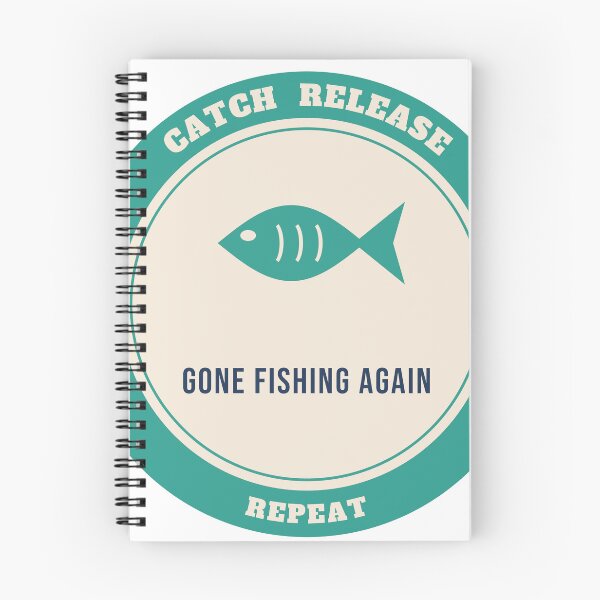 Aperçu de l'œuvre Attraper, relâcher, recommencer - Badge de pêche créée et vendue par AutopilotGoods.