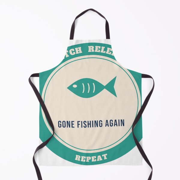 Item preview, Catch Release Repeat - Fishing Badge designed and sold by AutopilotGoods.