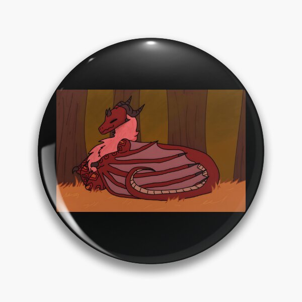 Item preview, Cozy Red Dragon in the Forest designed and sold by Catsi-Nook-Art.
