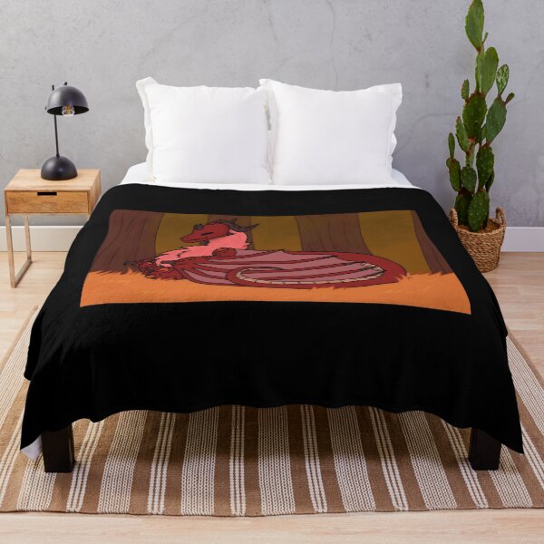 Item preview, Cozy Red Dragon in the Forest designed and sold by Catsi-Nook-Art.