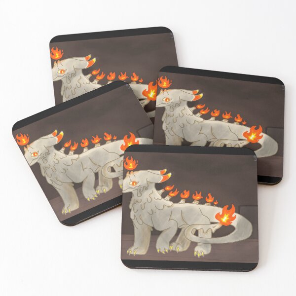 Item preview, Flaming Fantasy Creature Illustration designed and sold by Catsi-Nook-Art.