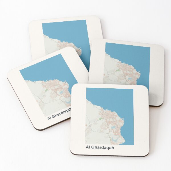 Aperçu de l'œuvre Carte minimaliste d'Hurghada créée et vendue par MapsNerd.