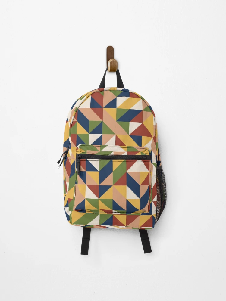 Thumbnail 1 of 3, Backpack, Triangle Mosaic Geometric Pattern designed and sold by AutopilotGoods.