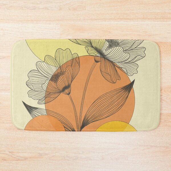 Item preview, Modern Floral Illustration on Geometric Sun Circles designed and sold by Senorona.