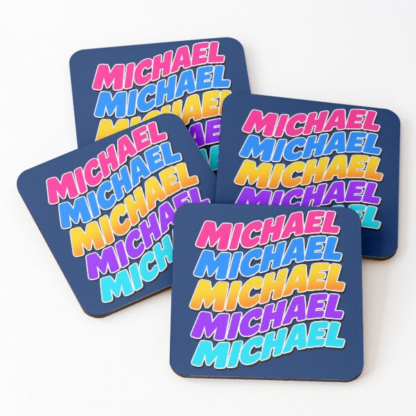 Item preview, Michael Colorful Retro 80s Gradient Name Typography designed and sold by godfreywagner.