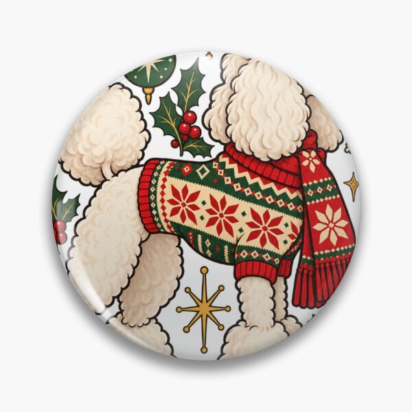 Item preview, Poodle Christmas Gifts - Retro Holiday Poodle designed and sold by aseel9.