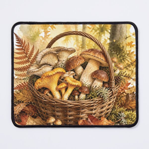 Item preview, Basket Full of Mushrooms designed and sold by Poplartree.
