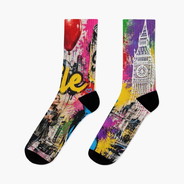 Item preview, Smile Street Art Mural - London Graffiti Modern Colorful Urban Pop Art designed and sold by GrinGalore.