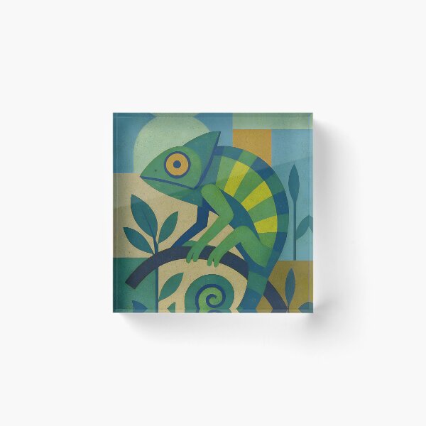 Item preview, Chameleon, a Colourful illustration – Exotic Reptile Art designed and sold by GalleryKauffeld.
