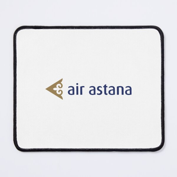 Item preview, Air Astana Logo - Golden Ornamental Emblem and Navy Wordmark Kazakhstan Flag Carrier designed and sold by florian85.