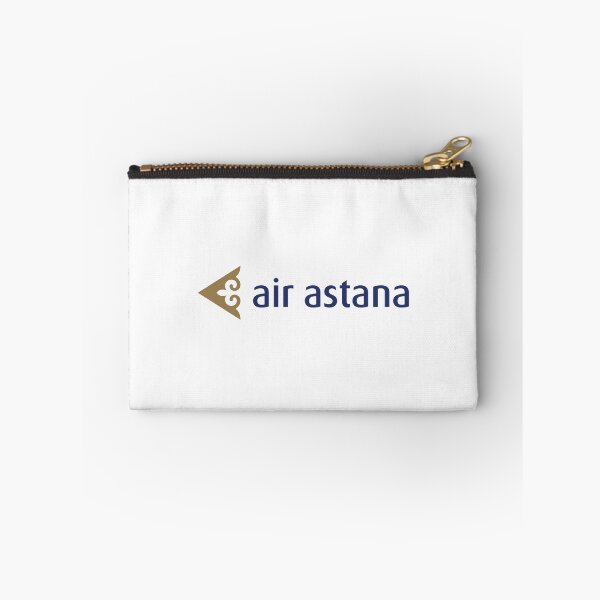 Item preview, Air Astana Logo - Golden Ornamental Emblem and Navy Wordmark Kazakhstan Flag Carrier designed and sold by florian85.