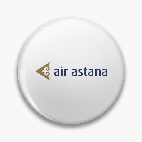 Artikelvorschau, Air Astana Logo – Goldenes Zieremblem und marineblaue Wortmarke, Flaggenträger Kasachstans entworfen und verkauft von florian85.