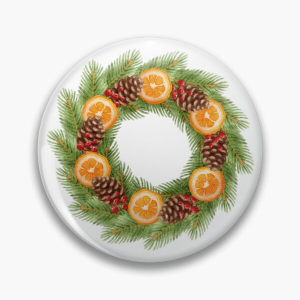Item preview, Christmas Wreath with Pinecones and Orange designed and sold by Ms. Iryna.