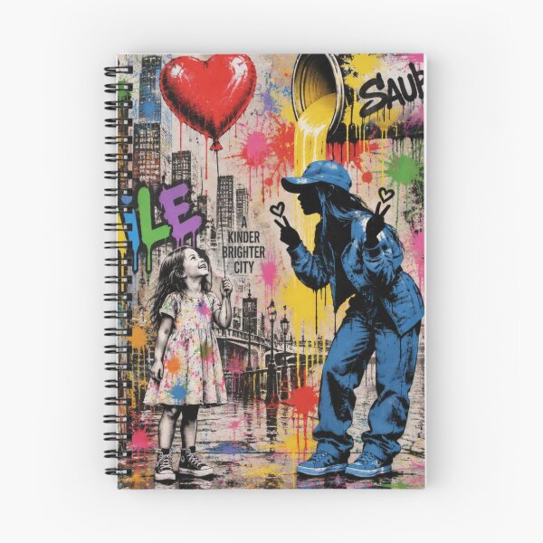 Item preview, Kinder Brighter City - Banksy Inspired Street Mural Girl with Ballon Pop Art designed and sold by GrinGalore.