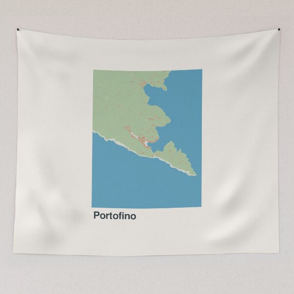 Item preview, Portofino Minimalistic Map Art designed and sold by MapsNerd.