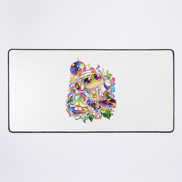 Item preview, Retro Frog DJ Funny Music Character Art designed and sold by SHRETAM CO..
