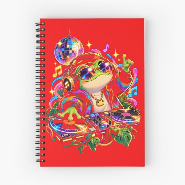 Item preview, Retro Frog DJ Funny Music Character Art designed and sold by SHRETAM CO..