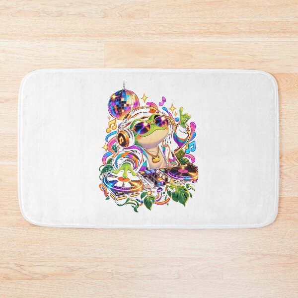 Item preview, Retro Frog DJ Funny Music Character Art designed and sold by SHRETAM CO..