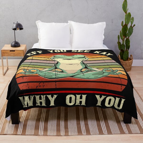 Artikelvorschau, Eff You See Kay Why Oh You Meditating Frog Sarkastischer Humor entworfen und verkauft von Moscettakkk.