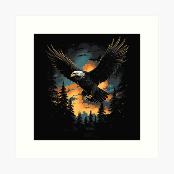 Item preview, Flying Eagle Wildlife Nature Lover Patriot designed and sold by Moscettakkk.