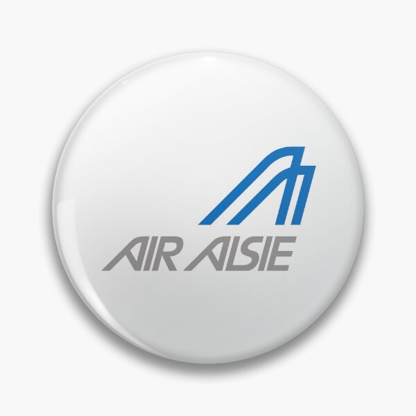 Artikelvorschau, Air Alsie Logo – Blaues Flugzeugleitwerkssymbol mit grauem kursivem Schriftzug (Dänische Fluggesellschaft) entworfen und verkauft von florian85.