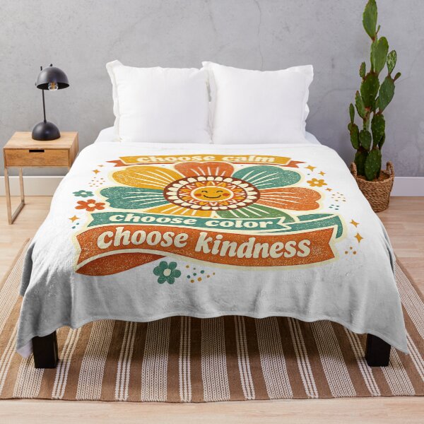 Item preview, Choose Calm Choose Color Choose Kindness Retro Positive Floral Quote Design designed and sold by inkoutninja.