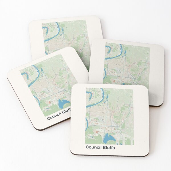 Item preview, Council Bluffs Minimalistic Map Art designed and sold by MapsNerd.
