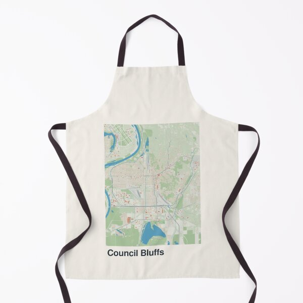 Item preview, Council Bluffs Minimalistic Map Art designed and sold by MapsNerd.