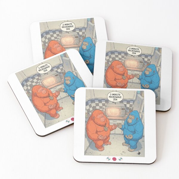 Item preview, 2-Minute Microwave Zen - Funny Bigfoot and Sasquatch Meditation Art designed and sold by Whimsy Trail Co.