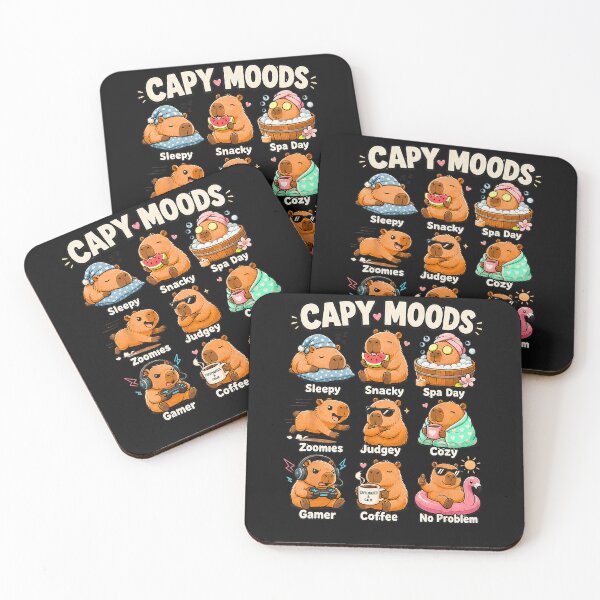 Item preview, Capy Moods Capybara Lover Animal Enthusiast Gift designed and sold by Moscettakkk.