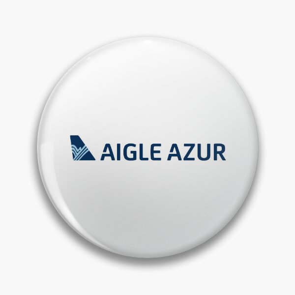 Artikelvorschau, Aigle Azur Logo – Marineblaues Heckflossenemblem mit hellblauen Wellen, französische Fluggesellschaft entworfen und verkauft von florian85.