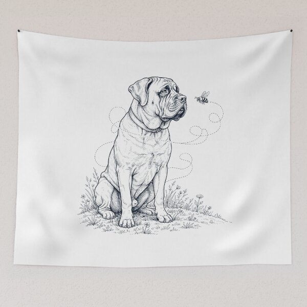 Aperçu de l'œuvre Mastiff, abeille, abeille à miel, amoureux des chiens créée et vendue par dian-rody-crest.
