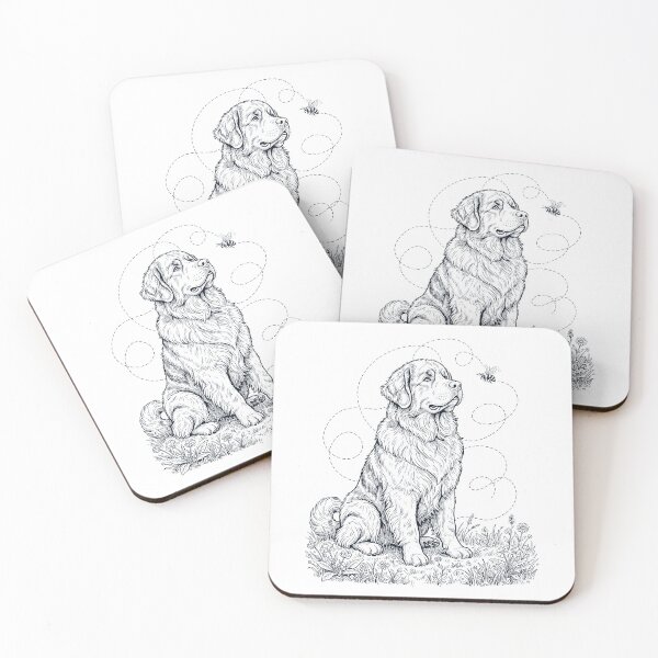 Aperçu de l'œuvre Terre-Neuve, abeille, chien amoureux créée et vendue par dian-rody-crest.