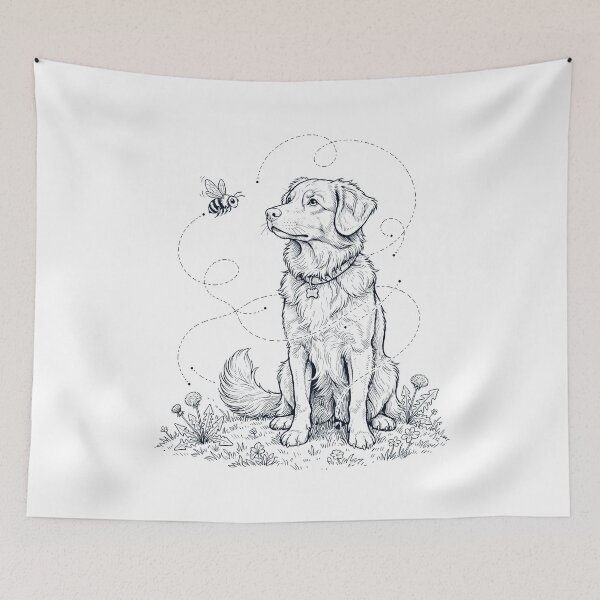 Artikelvorschau, Nova Scotia Duck Tolling Retriever Hummel Honigbiene Hundeliebhaber entworfen und verkauft von dian-rody-crest.