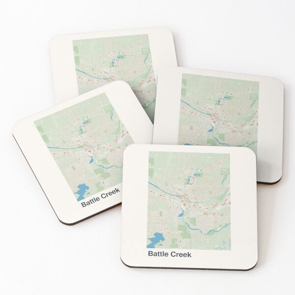 Item preview, Mapa minimalista de Battle Creek designed and sold by MapsNerd.