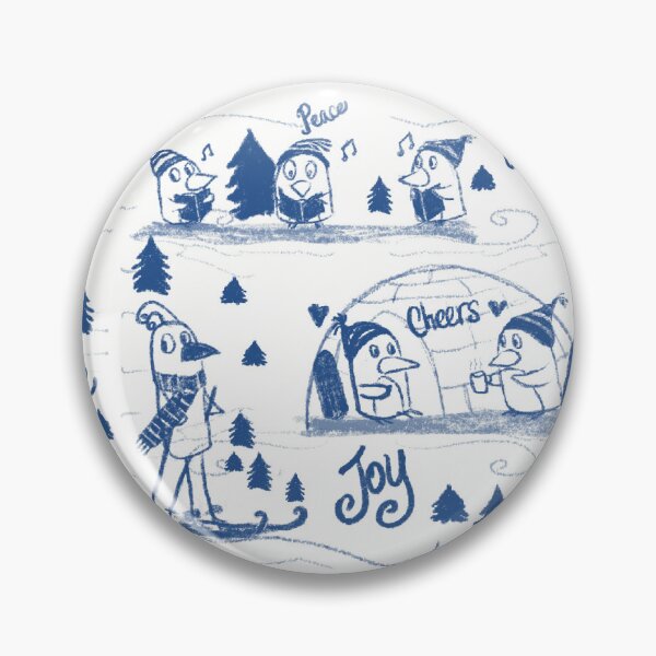 Item preview, Winter Wonderland Joy with Penguins and Bird Snow Scenes designed and sold by The Sketchlight.