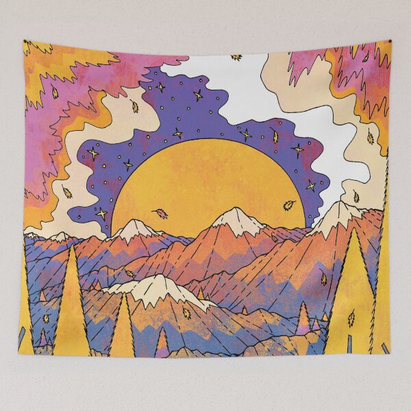 Item preview, Yellow forest mountains designed and sold by Swadeillustrations.