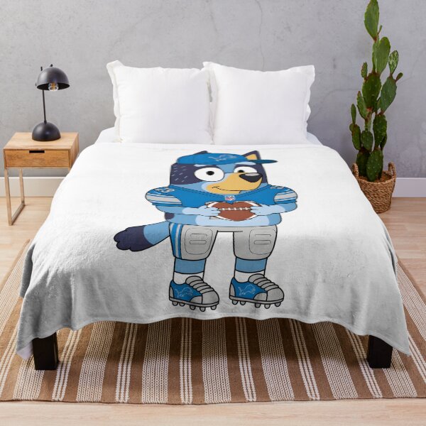 Aperçu de l'œuvre Bluey, fan de football américain des Lions de Détroit (NFL) créée et vendue par Kleinpixel.