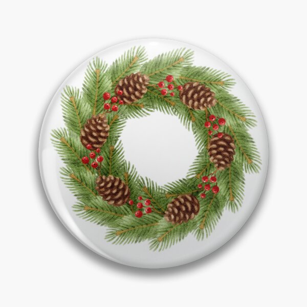 Item preview,  Evergreen Wreath with Pinecones and Berries designed and sold by Ms. Iryna.