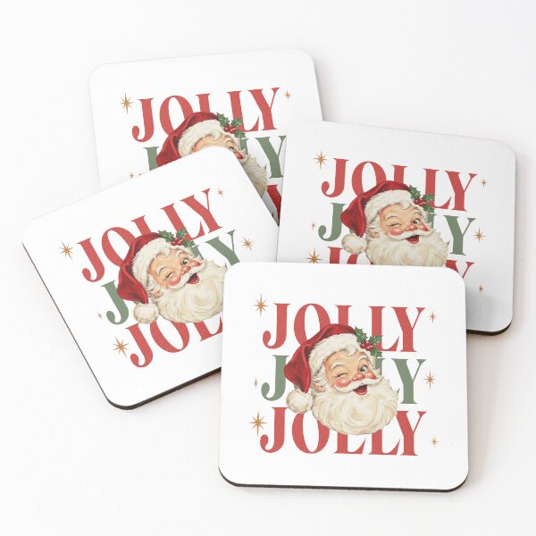 Item preview, Jolly Santa  Vintage Christmas Holly, Retro Holiday Nostalgic designed and sold by Niykos570.