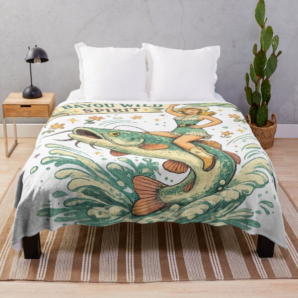 Artikelvorschau, Bayou Wild Spirit Cowgirl reitet Wels Südstaaten-Angeln Retro-Design entworfen und verkauft von inkoutninja.