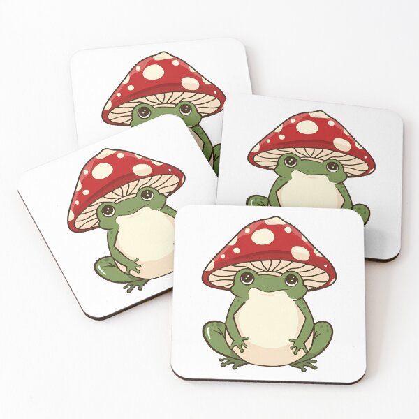 Item preview, Silly frog fly agaric mushroom designed and sold by Anbe_design.