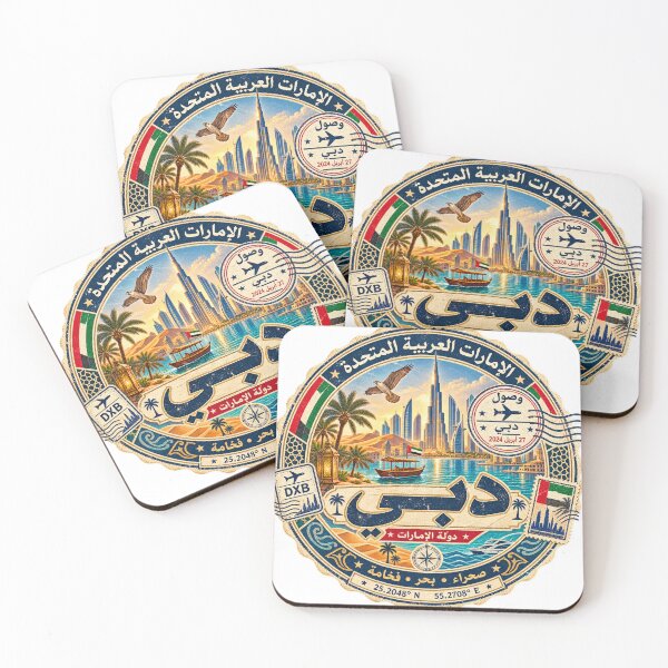 Item preview, Dubai United Arab Emirates Vintage Travel Stamp designed and sold by Stamped_Style.